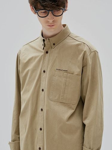 Washed Standard Shirt Khaki - ANOTHER LEADER - Modalova