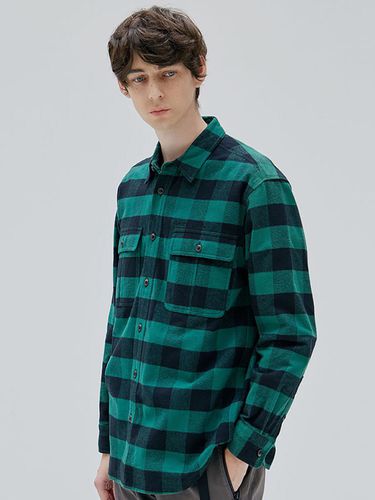 Winter Heavy Check Shirts_Green - ANOTHER LEADER - Modalova