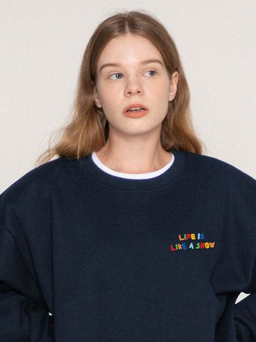 UNISEX] Small Rainbow Life Smile Sweatshirt - GRAVER - Modalova