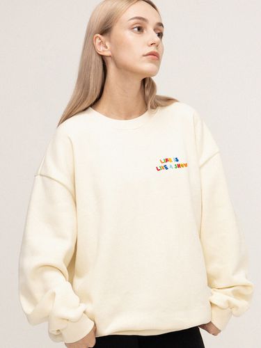 UNISEX] Small Rainbow Life Smile Sweatshirt - GRAVER - Modalova