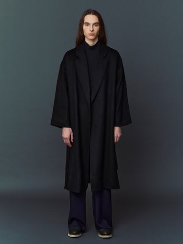 Wool Robe Coat (Black) - atempo - Modalova