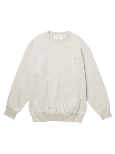 ACL Loose-Fit Embroidery Crew-neck Sweatshirt (Fleece-lined) - AKIII CLASSIC - Modalova