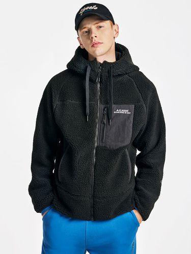 Eco Fleece Hood Zip-Up (For Unisex)_Black - AKIII CLASSIC - Modalova