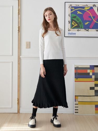 Grave Frill Knit Skirt - MANES - Modalova