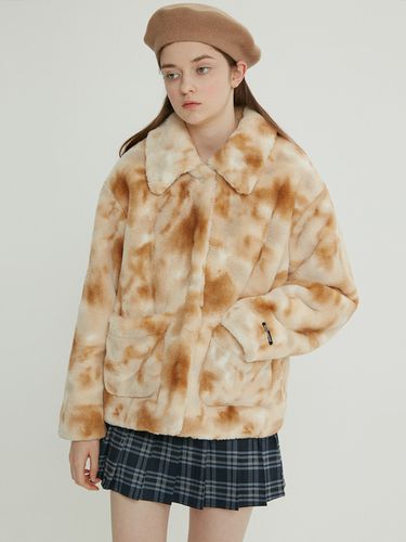 JK-21708) Eco Fur Jacket_Beige - ROLAROLA - Modalova