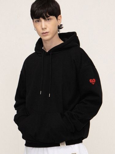 Heart Smile Logo Sleeve Embroidered Hoodie 5 Colors - GRAVER - Modalova