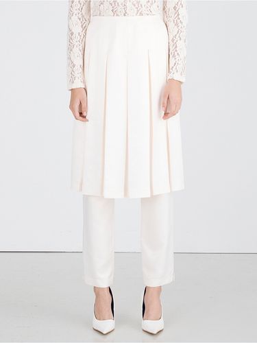 Pleats Skirt Pants_White - WNDERKAMMER - Modalova