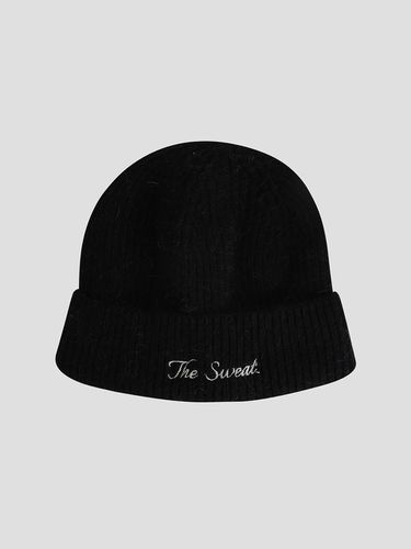 Logo Wool Knit Beanie - BLACK - The Sweat. - Modalova