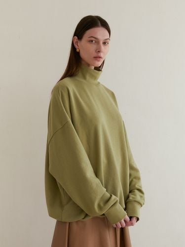 Logo Turtleneck Sweatshirt (Green) - MODERNABLE - Modalova