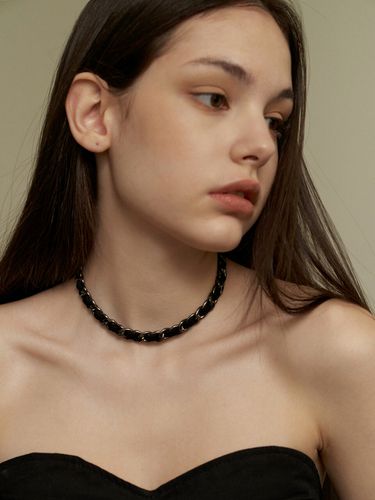 Black silver chain choker necklace - KINDABABY - Modalova