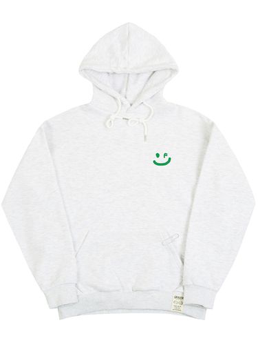 Unisex] Small Draw Smile Hoodie _ Melange White - GRAVER - Modalova