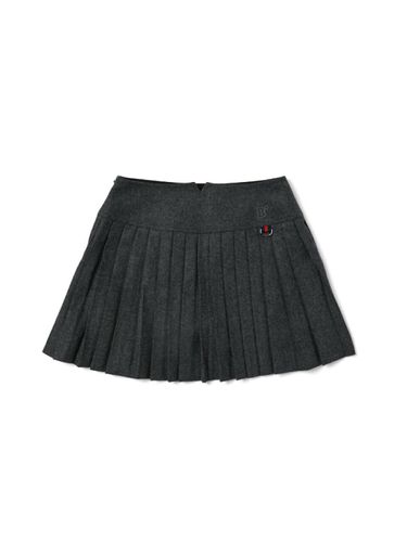 Wool Pleats Skirt (Grey) - BLUDOT - Modalova