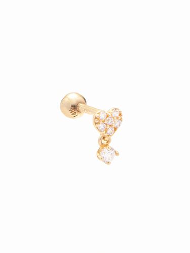 Heart Cubic Drop Piercing W07 - LUNNE - Modalova