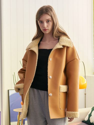 Larue Oversized Shearling Coat (5 colors) - MANES - Modalova