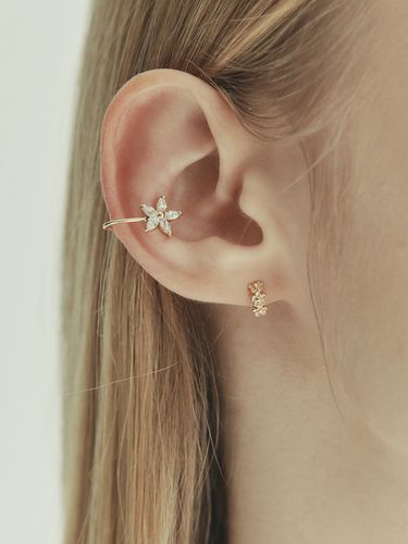 K Marquise Cut Cubic Flower Ear Cuff Earring B07 - LUNNE - Modalova