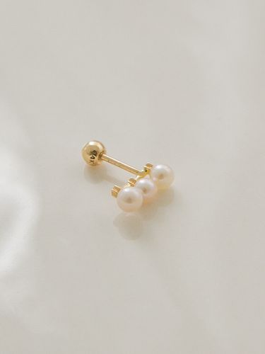 K Gold 3 Layered Pearl Piercing - LUNNE - Modalova