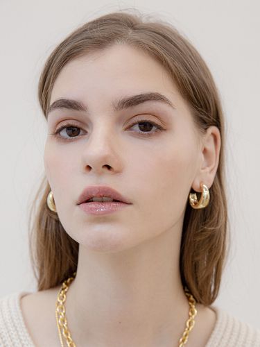 Basic Bold Hoop Earrings 023E - Jean Paul Clarisse - Modalova