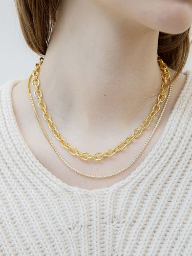 Simple Cubic Necklace 008N - Jean Paul Clarisse - Modalova