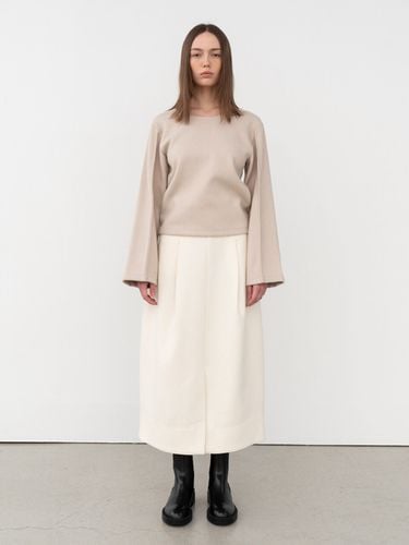 Wool Drape Skirt (Cream) - FINNLEE - Modalova