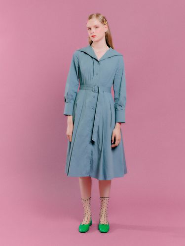 Open Shawl Collar Dress - DearK - Modalova