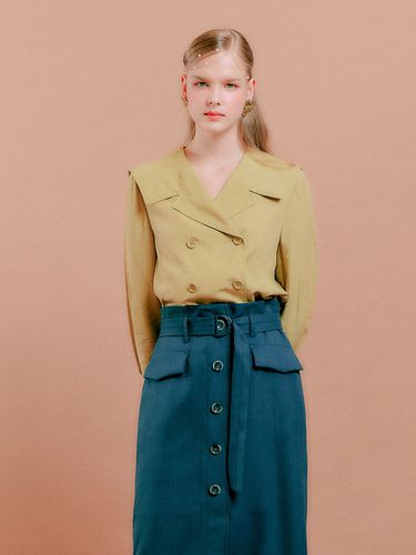 Sailor Collar Solid Blouse - DearK - Modalova