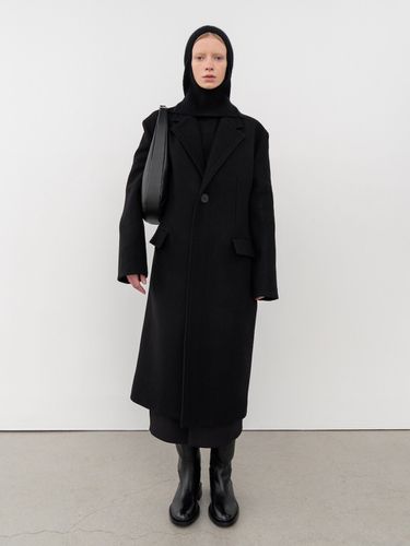 Wool Single Long Coat (Black) - FINNLEE - Modalova