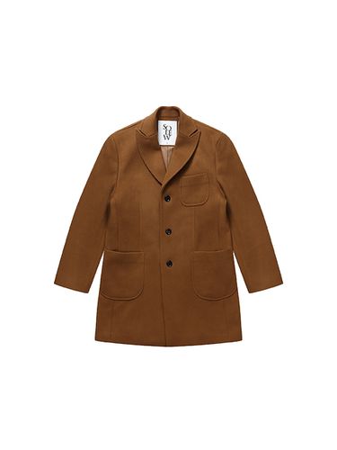 Pocket Detail Coat Yellow Brown - SOLEW - Modalova