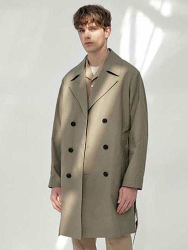 Double Breasted Robe Trench Coat - SOLEW - Modalova