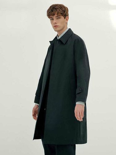 Balmacaan Coat Navy - SOLEW - Modalova