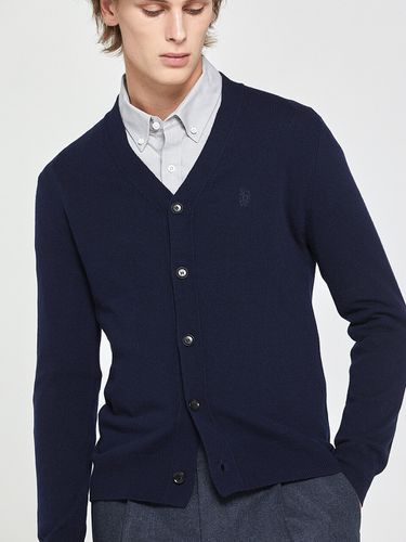 Wool Cardigan Navy - SOLEW - Modalova