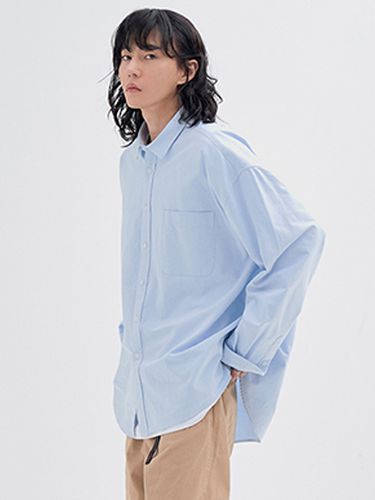 Washed Oxford Shirt S87 _ Sky Blue - DIAMOND LAYLA - Modalova