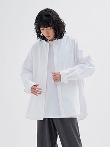 Washed Oxford Shirt S87 _ White - DIAMOND LAYLA - Modalova