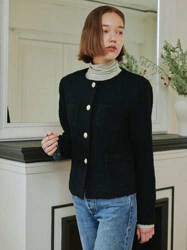 Classic Tweed Jacket_Black - GANISONG - Modalova