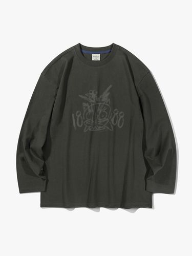 Painting KKAHO Long Sleeve T-Shirt T57_Khaki Charcoal - DIAMOND LAYLA - Modalova