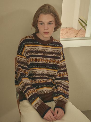 Fair Isle Sweater - COMONINOZ - Modalova