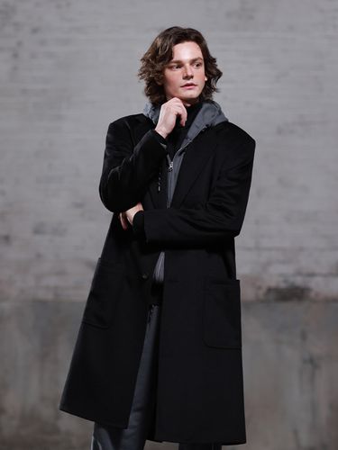 Black Wool Coat - BUMMAH - Modalova