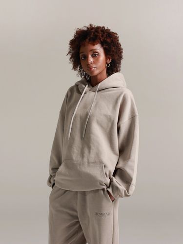 Unisex Cotton Hoodie Woman (Beige) - BUMMAH - Modalova