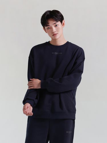 Unisex Cotton Sweatshirt (Navy) - BUMMAH - Modalova