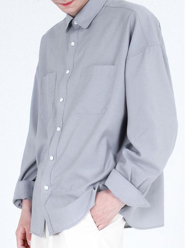 Polyester Shirt _ Ash Grey - DIAMOND LAYLA - Modalova