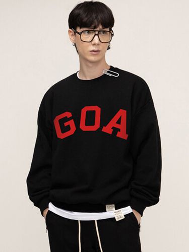 GOA Flocking Bag Smile Embroidery Sweatshirt 2 Colors - GRAVER - Modalova