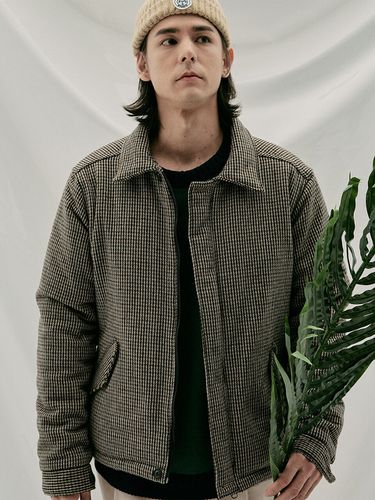 Wool Hound Check Zip-Up Jacket _ - FFEFF STUDIO - Modalova