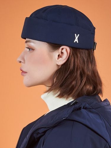 Heavy Padding Stud Watch Cap_Navy - VARZAR - Modalova