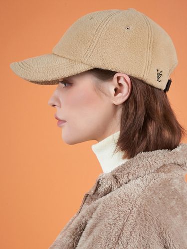 Soft Over-Fit Fleece Ball Cap_Beige - VARZAR - Modalova