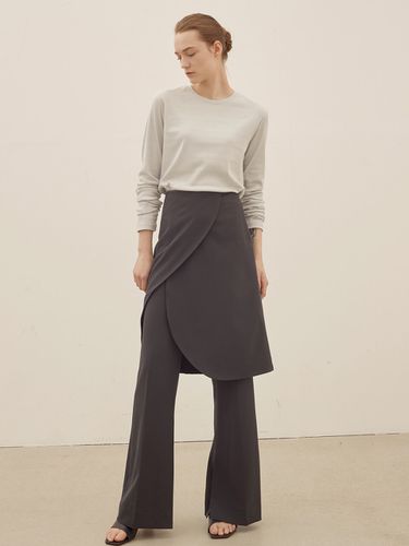 Wrap Skirt Pants (Dark Grey) - THETIS - Modalova