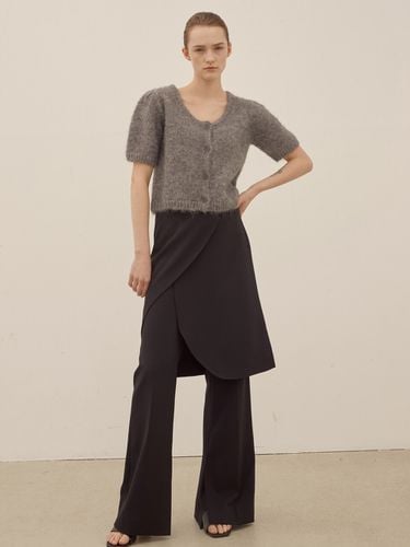 Wrap Skirt Pants (Black) - THETIS - Modalova