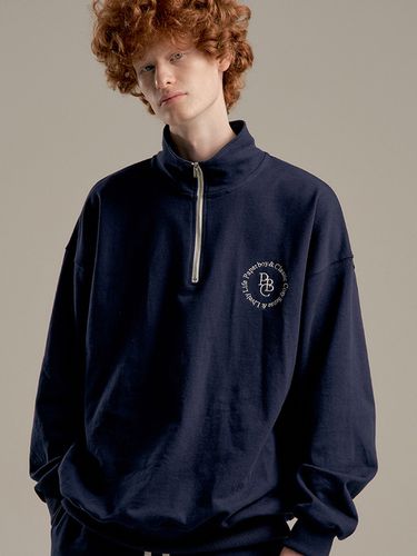 Cosy Circle Half Zip-Up_Navy - PaperBoy - Modalova