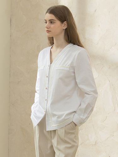 V Neck Tape Blouse - clet - Modalova