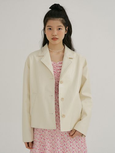 KACK Leather Jacket (Cream) - REORG - Modalova