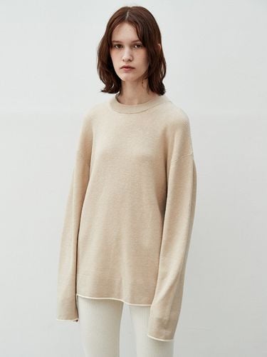 Semi Oversized Fit Double Knit_Beige - EZIO - Modalova