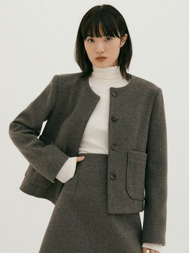 NOI Preppy Tweed Jacket (Charcoal) - REORG - Modalova